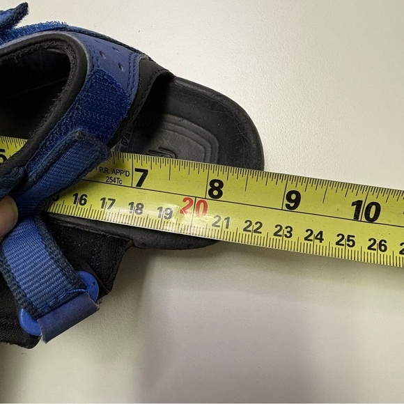 2/$20 Teva Boys 3.5 Tanza Youth Blue Strap On Velcro Sport Sandal Shoe Hike Swim - Picture 6 of 7